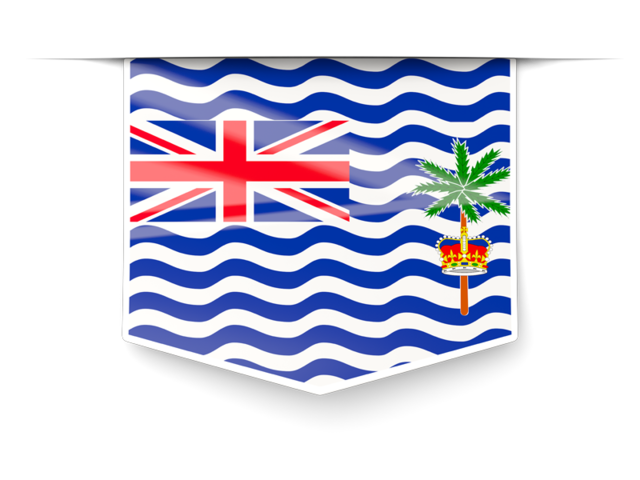 Square label. Download flag icon of British Indian Ocean Territory at PNG format