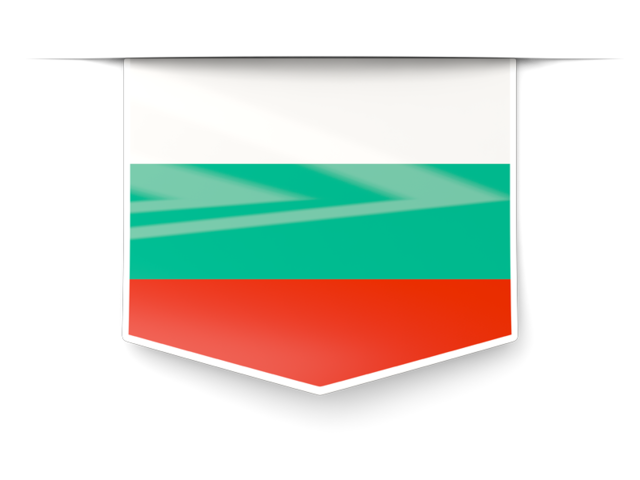 Square label. Download flag icon of Bulgaria at PNG format