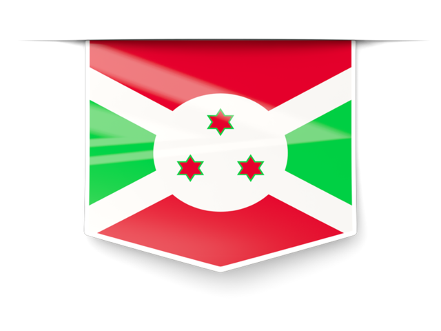 Square label. Download flag icon of Burundi at PNG format