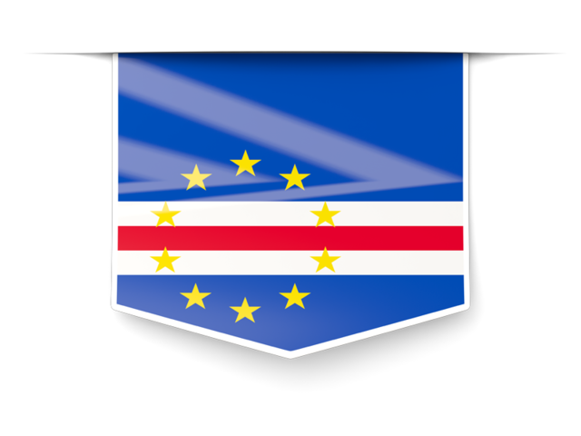 Square label. Download flag icon of Cape Verde at PNG format