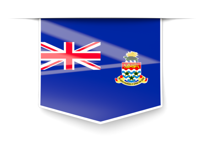 Square label. Download flag icon of Cayman Islands at PNG format