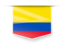 Colombia. Square label. Download icon.