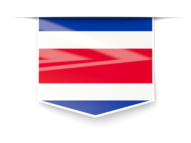 Square label. Download flag icon of Costa Rica at PNG format