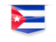 Cuba. Square label. Download icon.