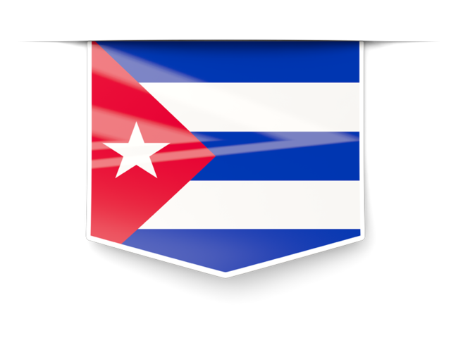 Square label. Download flag icon of Cuba at PNG format