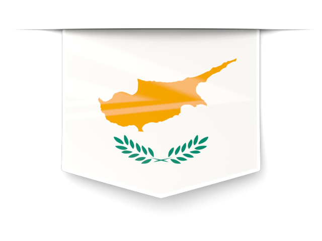 Square label. Download flag icon of Cyprus at PNG format