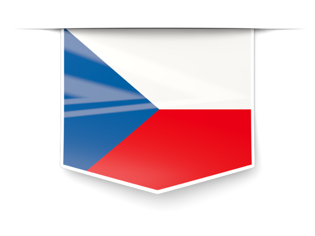 Square label. Download flag icon of Czech Republic at PNG format