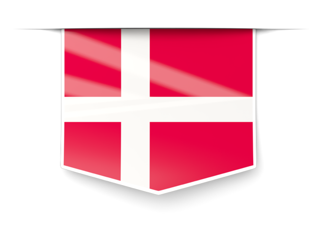 Square label. Download flag icon of Denmark at PNG format