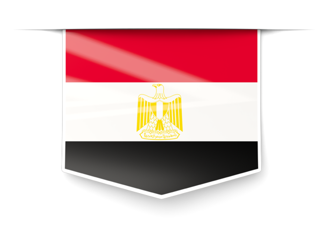 Square label. Download flag icon of Egypt at PNG format