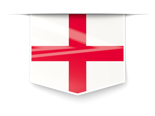 Square label. Download flag icon of England at PNG format