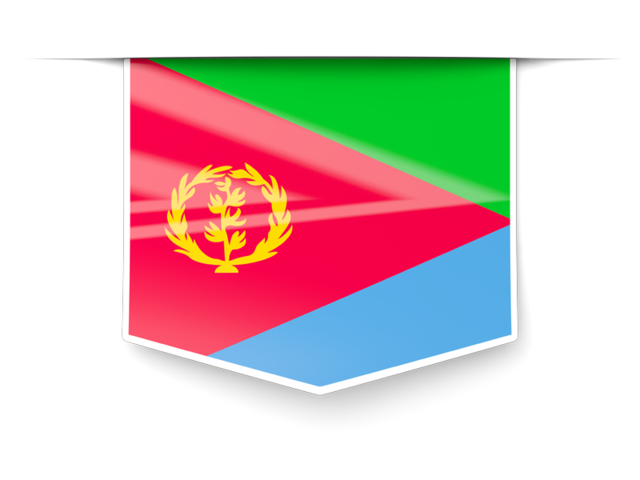 Square label. Download flag icon of Eritrea at PNG format