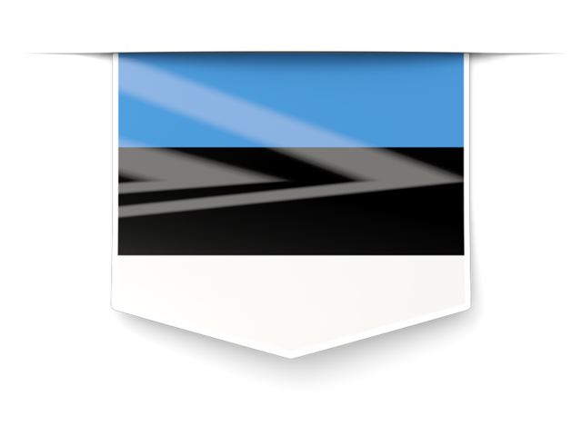 Square label. Download flag icon of Estonia at PNG format