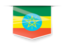 Ethiopia. Square label. Download icon.