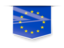 European Union. Square label. Download icon.