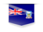 Falkland Islands. Square label. Download icon.