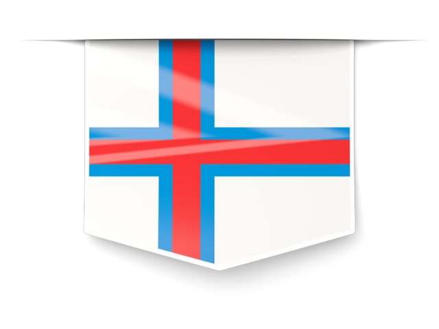 Square label. Download flag icon of Faroe Islands at PNG format