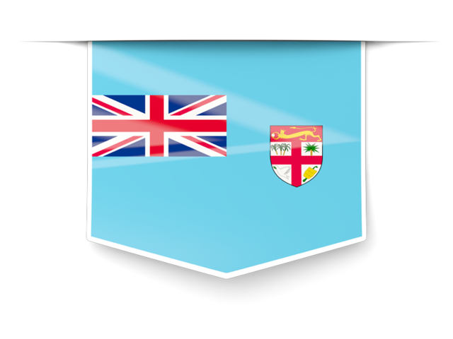 Square label. Download flag icon of Fiji at PNG format