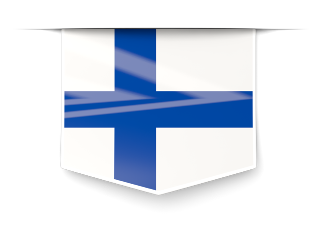 Square label. Download flag icon of Finland at PNG format