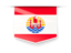 French Polynesia. Square label. Download icon.