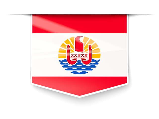 Square label. Download flag icon of French Polynesia at PNG format