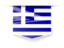 Greece. Square label. Download icon.