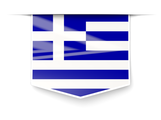 Square label. Download flag icon of Greece at PNG format