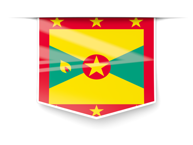 Square label. Download flag icon of Grenada at PNG format