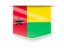 Guinea-Bissau. Square label. Download icon.