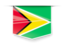 Guyana. Square label. Download icon.