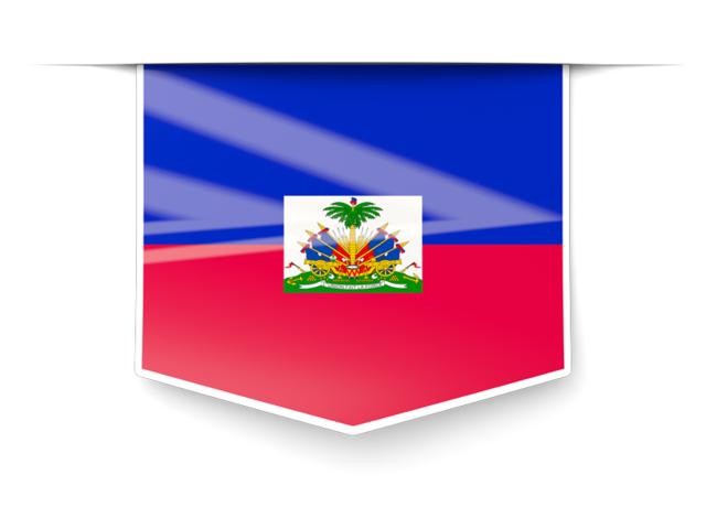 Square label. Download flag icon of Haiti at PNG format