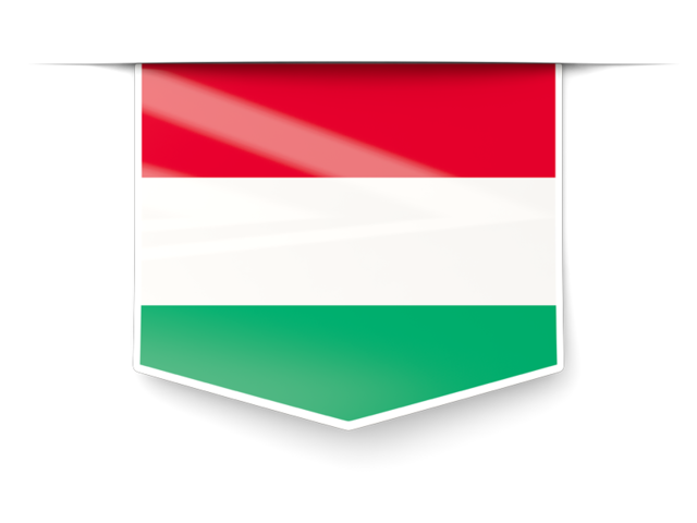 Square label. Download flag icon of Hungary at PNG format