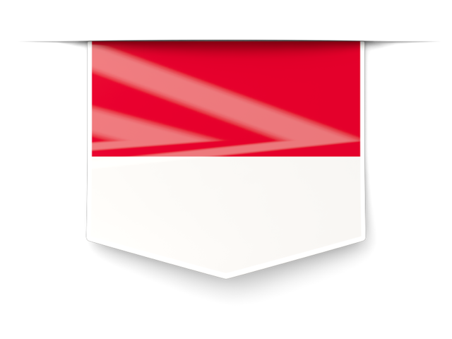 Square label. Download flag icon of Indonesia at PNG format