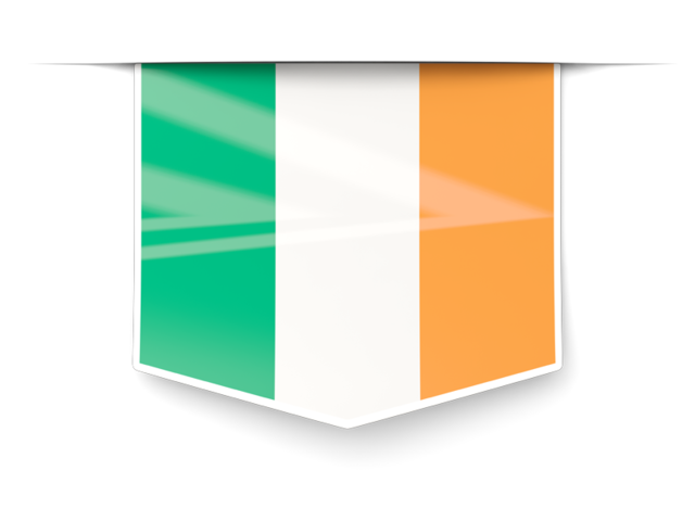 Square label. Download flag icon of Ireland at PNG format