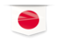 Japan. Square label. Download icon.