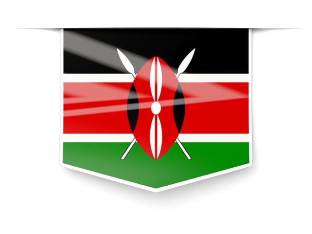 Square label. Download flag icon of Kenya at PNG format