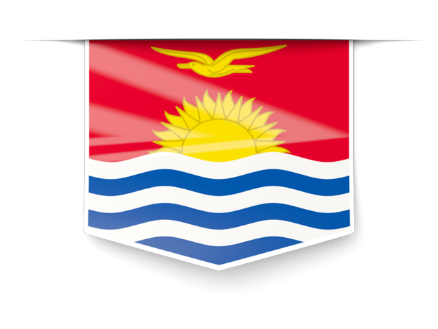 Square label. Download flag icon of Kiribati at PNG format