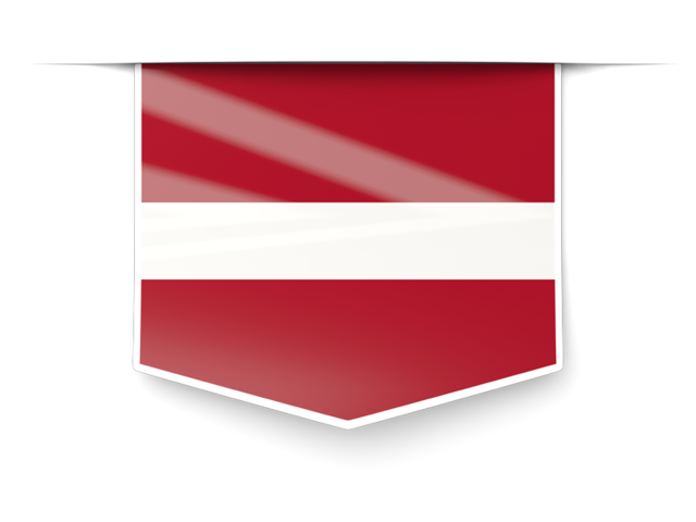 Square label. Download flag icon of Latvia at PNG format