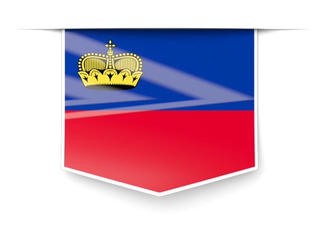Square label. Download flag icon of Liechtenstein at PNG format