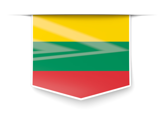 Square label. Download flag icon of Lithuania at PNG format