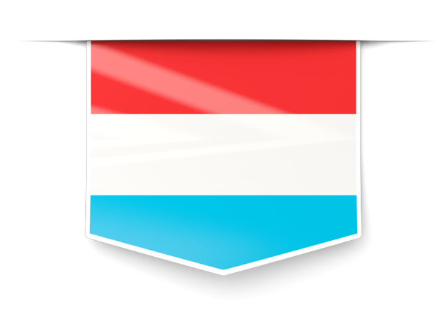 Square label. Download flag icon of Luxembourg at PNG format