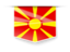 Macedonia. Square label. Download icon.