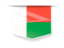 Madagascar. Square label. Download icon.