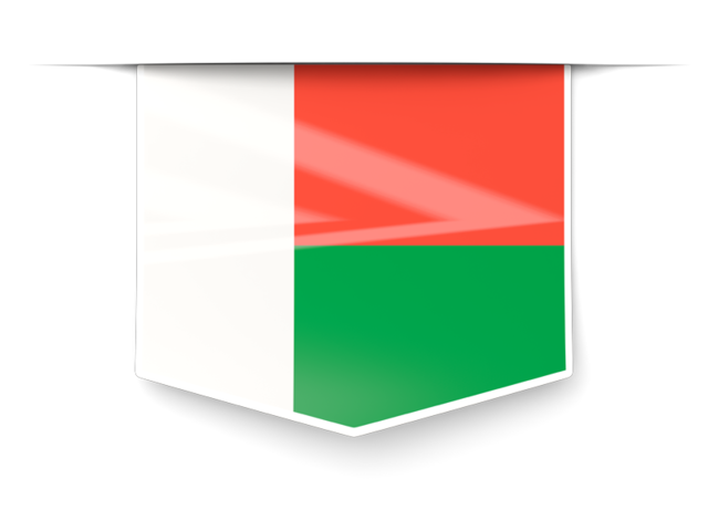 Square label. Download flag icon of Madagascar at PNG format