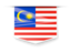 Malaysia. Square label. Download icon.