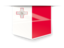 Malta. Square label. Download icon.