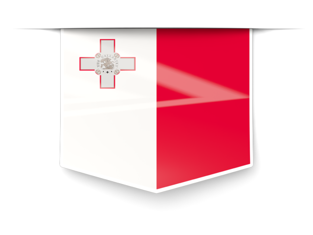Square label. Download flag icon of Malta at PNG format