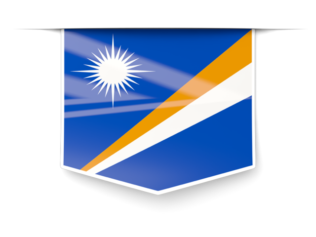 Square label. Download flag icon of Marshall Islands at PNG format