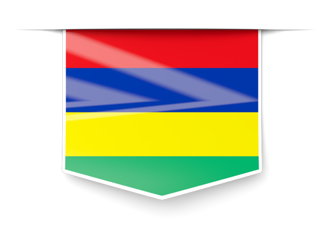 Square label. Download flag icon of Mauritius at PNG format