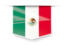 Mexico. Square label. Download icon.