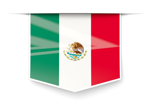 Square label. Download flag icon of Mexico at PNG format